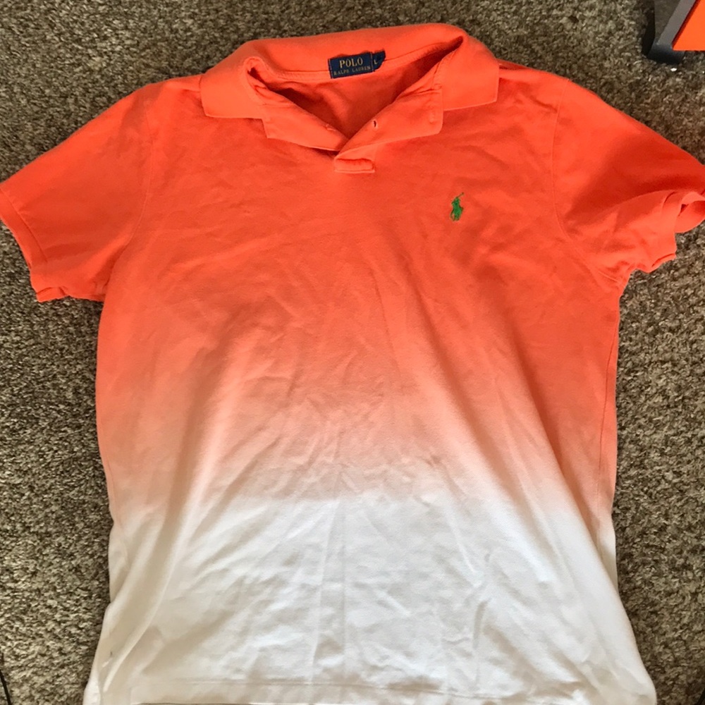 Orange/White Polo